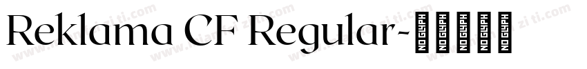 Reklama CF Regular字体转换